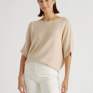 Quince Cotton Cashmere Dolman Sweater - Size Small